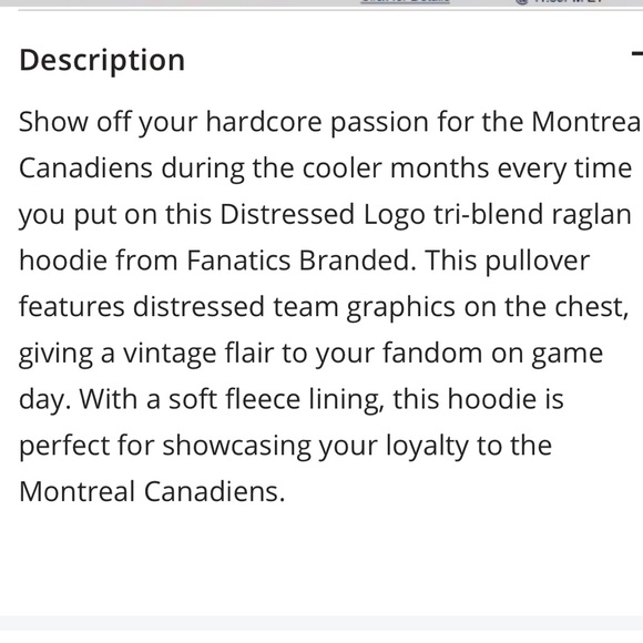 NHL Fanatics Montreal Canadiens Pullover Hoodie/Size S Men’s Sweater $94 NWOT - Picture 12 of 14